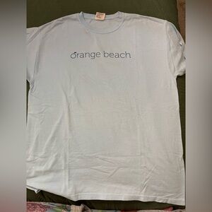 Comfort Colors Baby Blue Orange Beach Tee